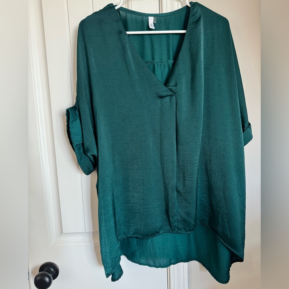 Glam Green Work Top, Size L